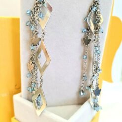 Orecchini Angeli Pendenti in Argento e Pietre Azzurre GIA28