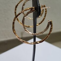 Orecchini Ursumando doppio Cerchio Argento Bronzo Lavorati a mano OR754B